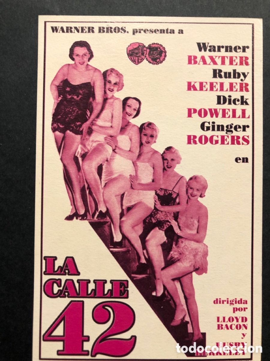 Cine: Programa tarjeta facsimil la calle 42 Ruby keeler warner baxter - Foto 1