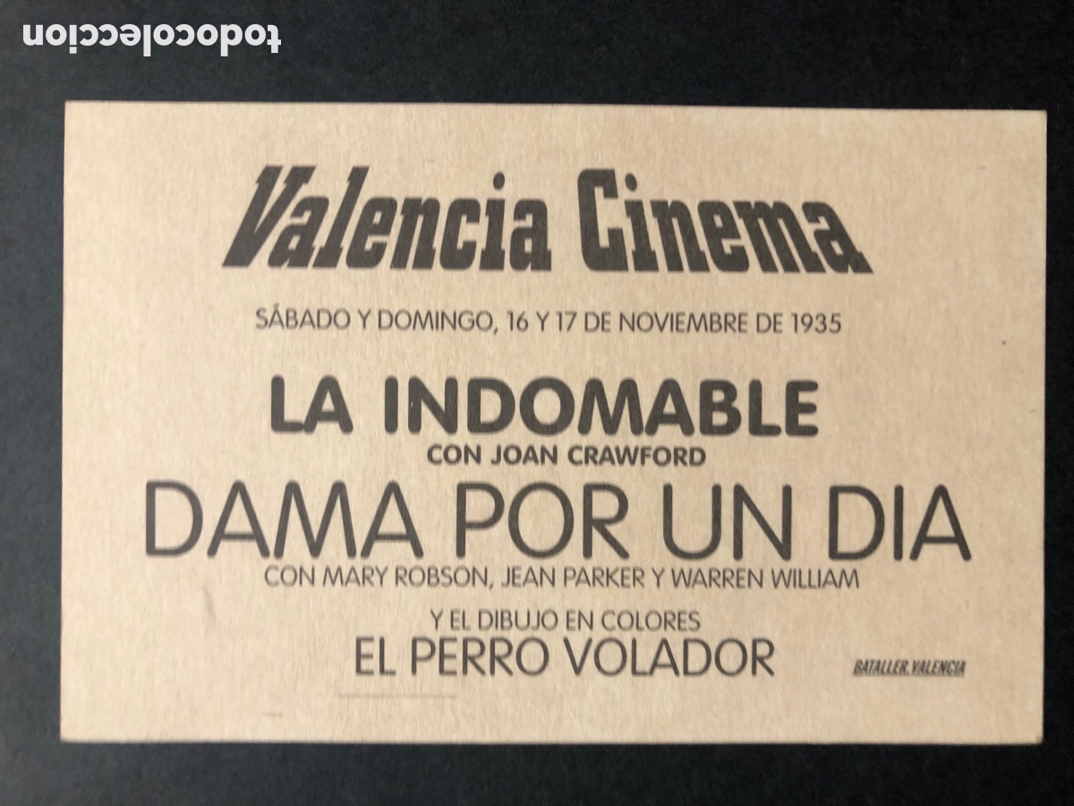 Cine: Programa tarjeta facsimil Joan crawford la indomable - Foto 2