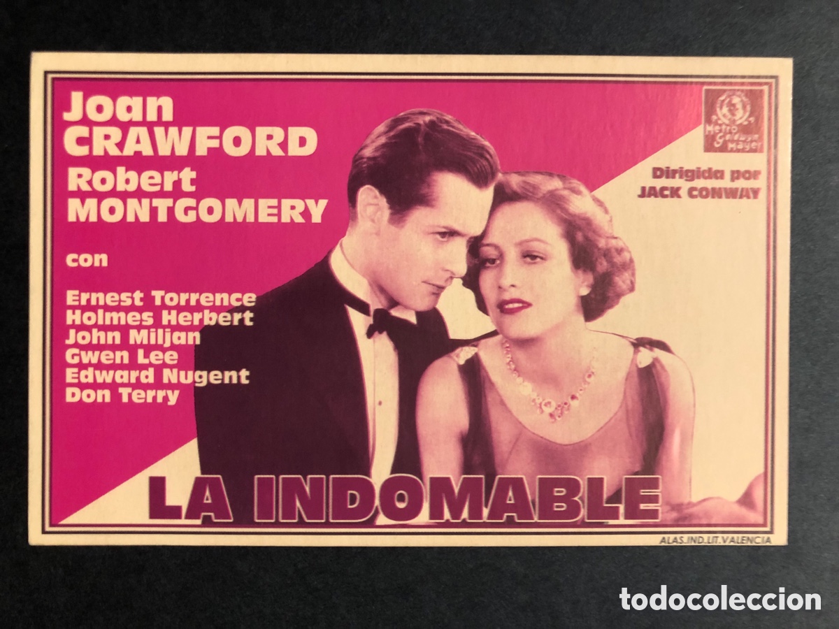 Cine: Programa tarjeta facsimil Joan crawford la indomable - Foto 1