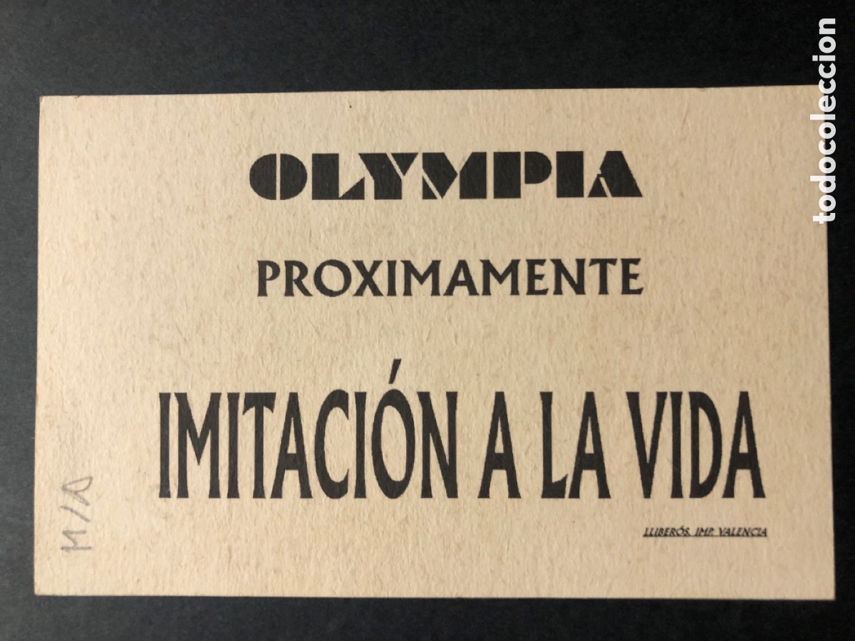 Cine: Programa tarjeta facsimil imitaci&oacute;n a la vida Claudette colbert - Foto 2