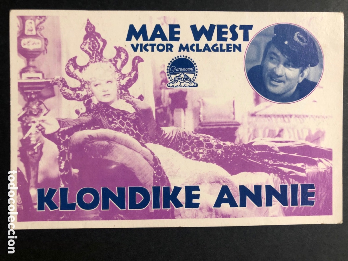 Cine: Programa tarjeta facsimil klondike annie Mae west - Foto 1
