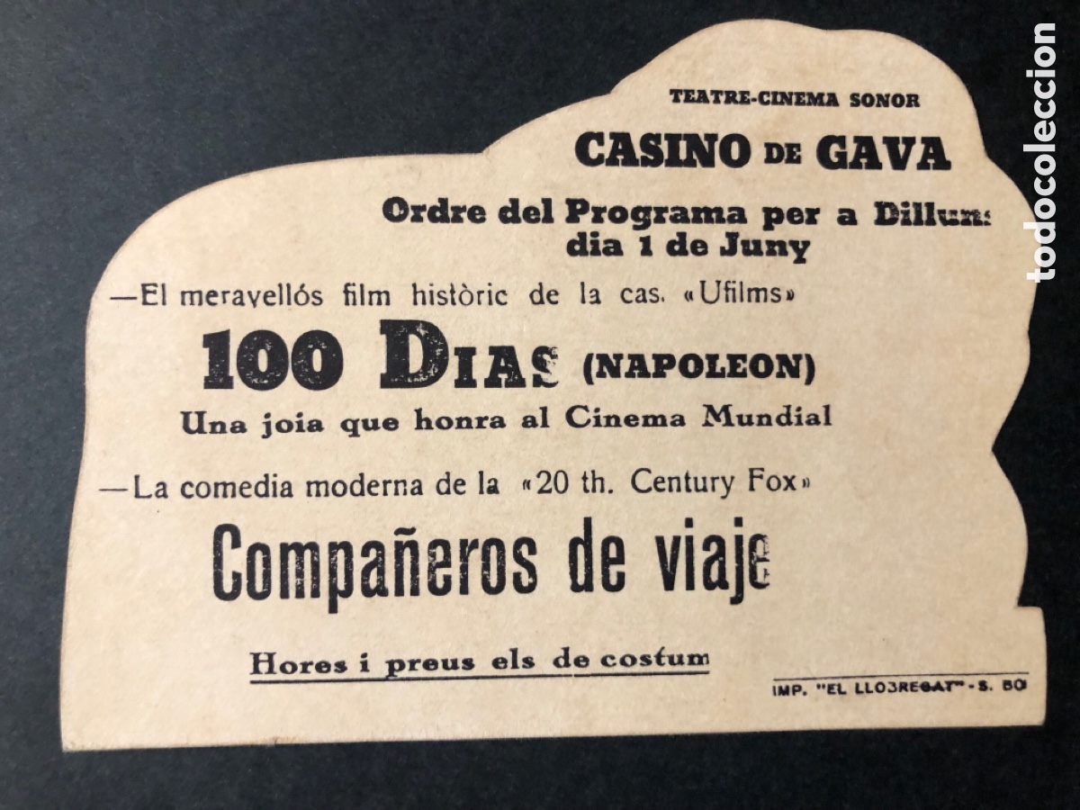 Cine: Programa troquelado facsimil 100 d&iacute;as Werner krauss - Foto 2