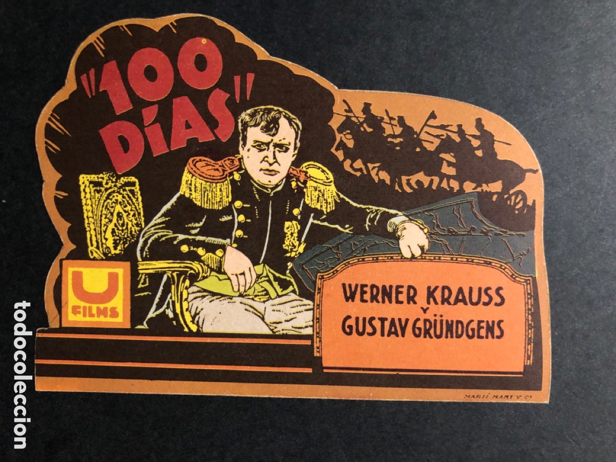 Cine: Programa troquelado facsimil 100 d&iacute;as Werner krauss - Foto 1