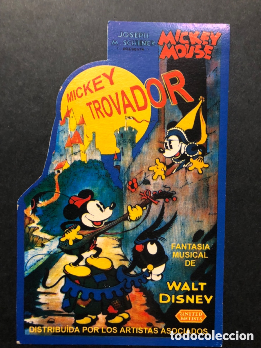 Cine: Programa troquelado facsimil Mickey Mouse trovador - Foto 1