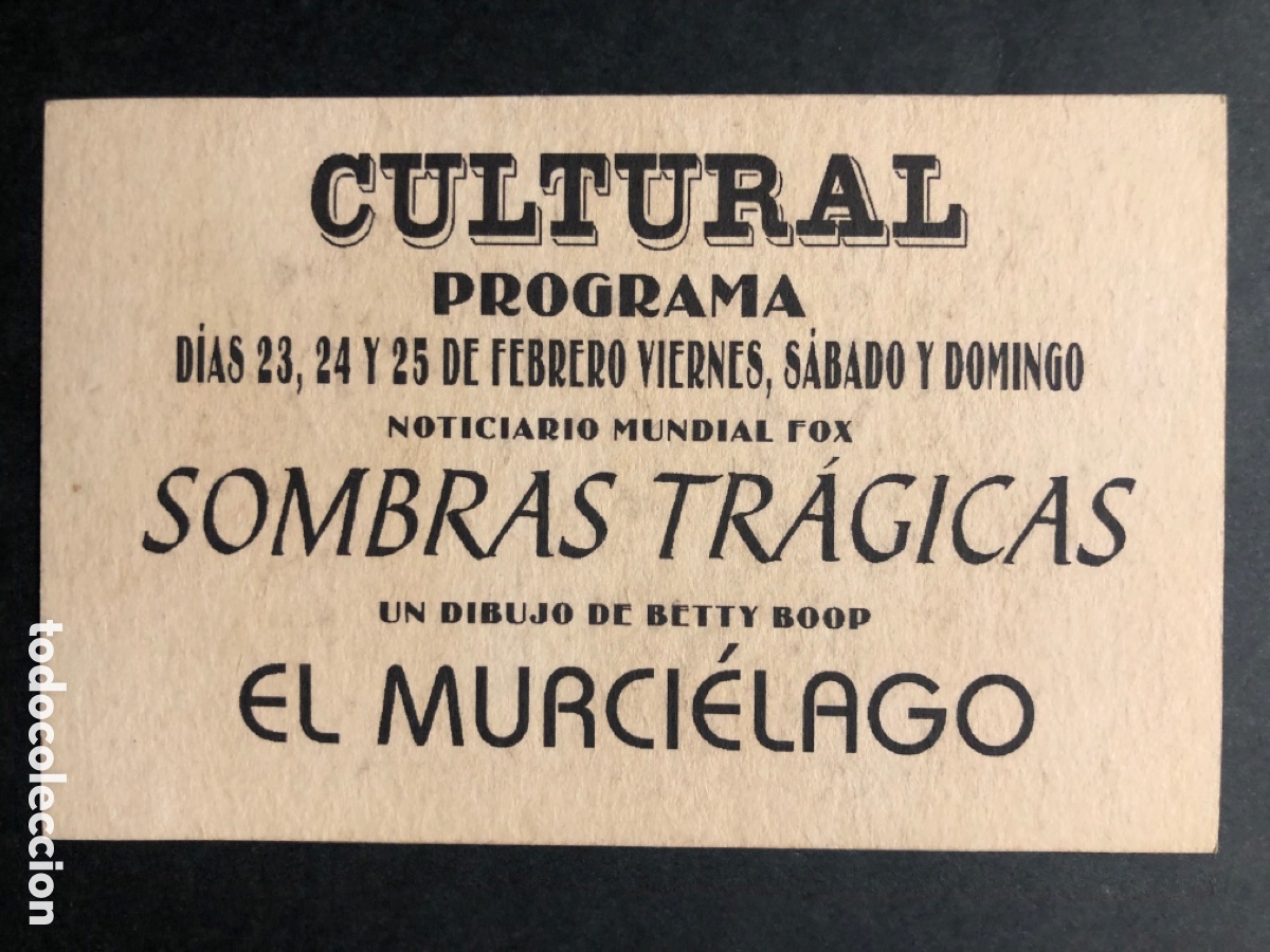 Cine: Programa facsimil el murci&eacute;lago - Foto 2