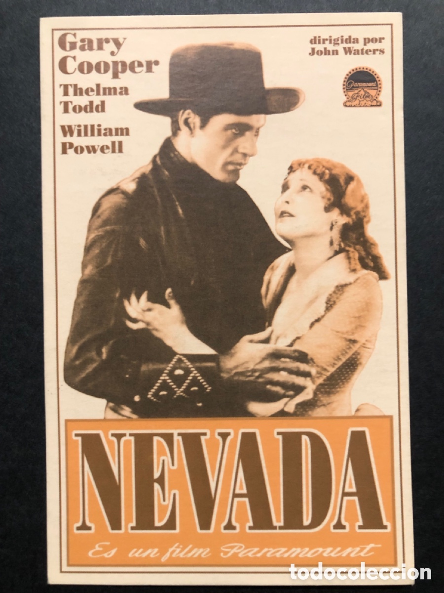 Cine: Programa tarjeta facsimil Gary Cooper nevada - Foto 1