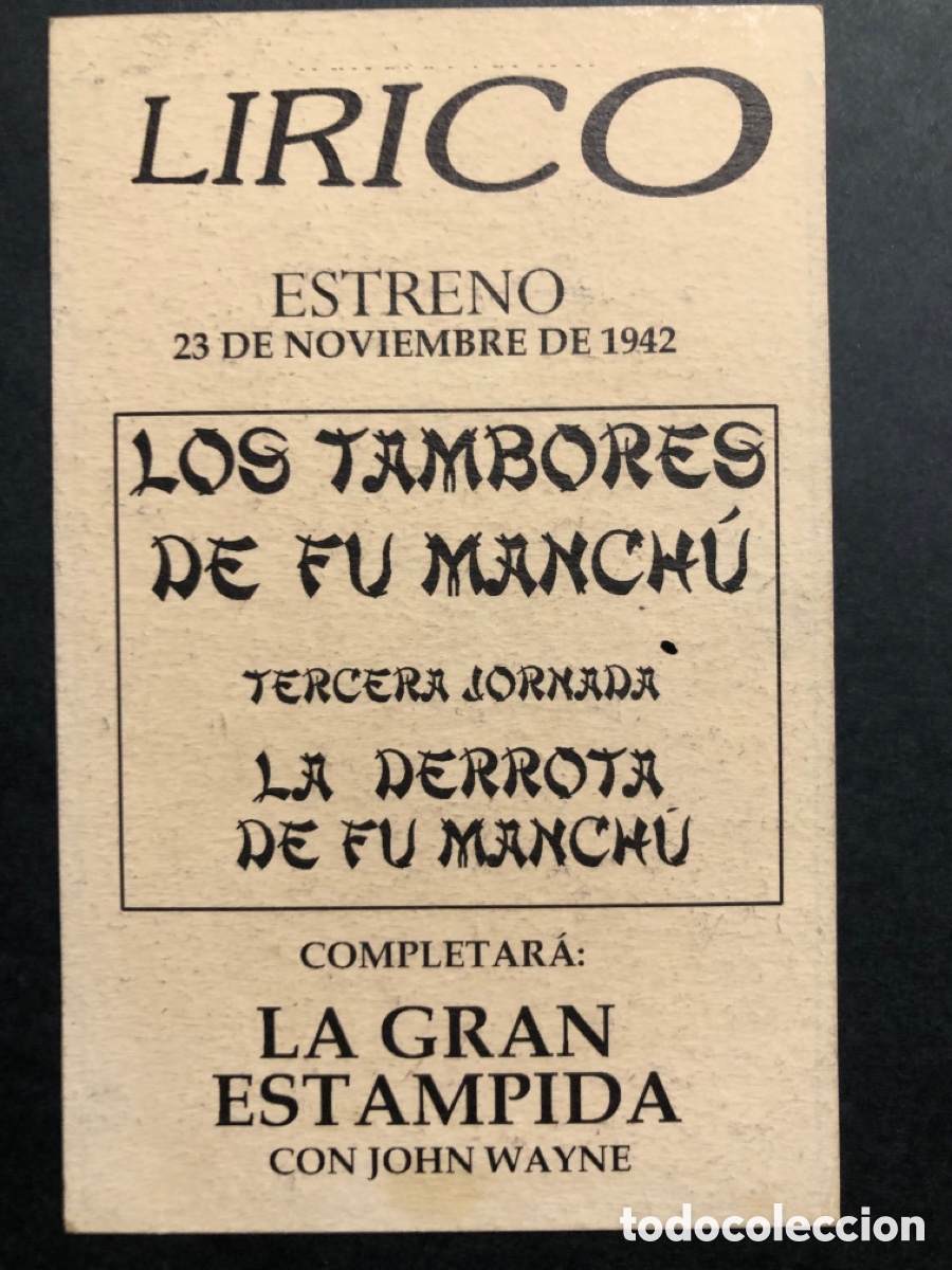 Cine: Programa tarjeta facsimil john wayne la gran estampida - Foto 2