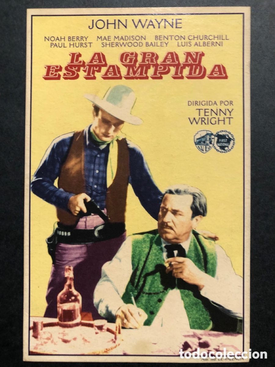 Cine: Programa tarjeta facsimil john wayne la gran estampida - Foto 1