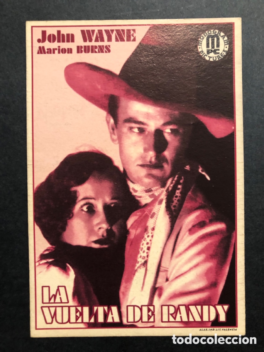 Cine: Programa tarjeta facsimil john wayne la vuelta de randy - Foto 1