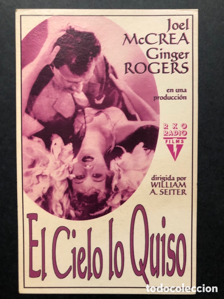 Cine: Programa tarjeta facsimil ginger rogers el cielo lo quiso - Foto 1