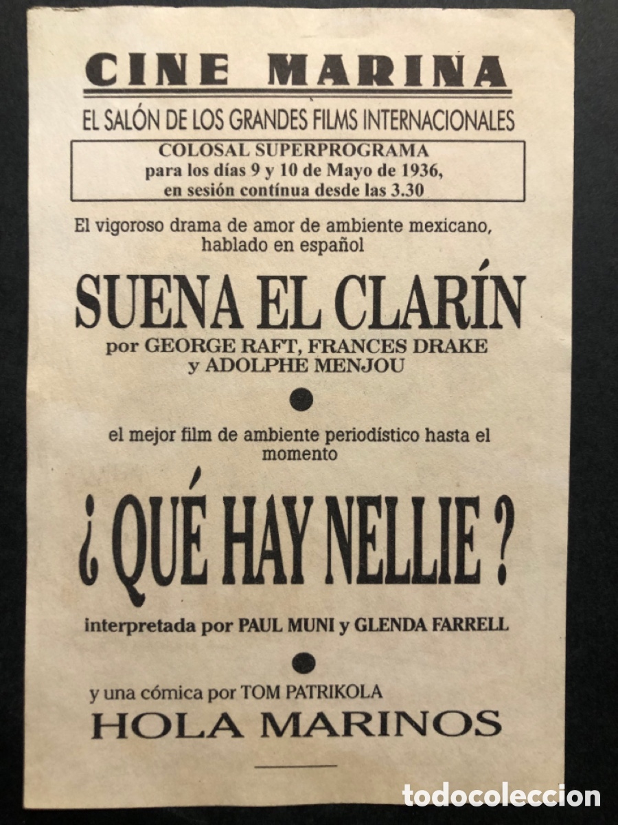 Cine: Programa facsimil George Raft suena el clarin - Foto 2