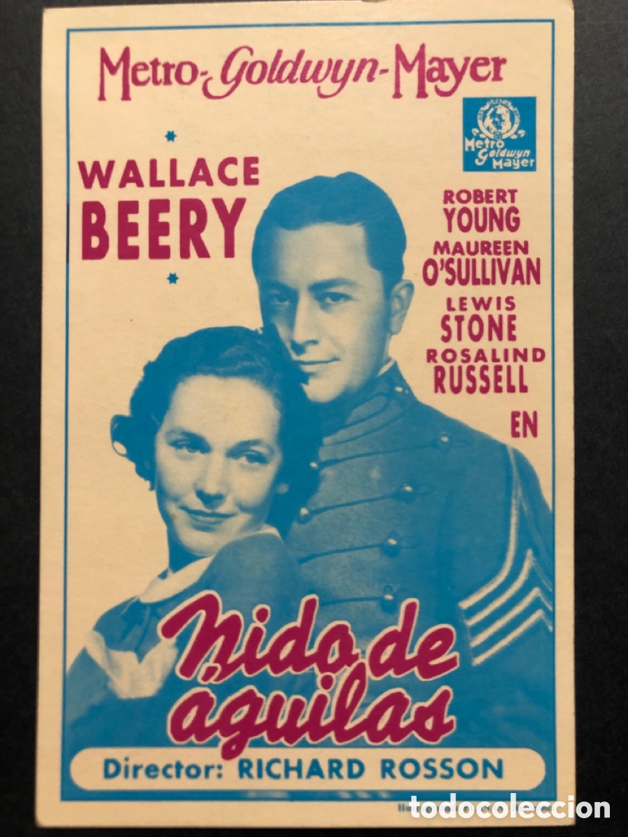 Cine: Programa tarjeta facsimil wallace Beery Maureen O,sullivan - Foto 1