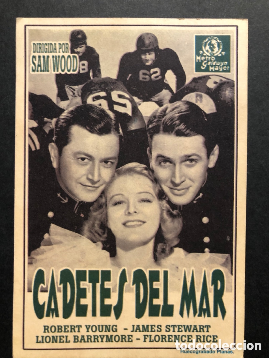 Cine: Programa tarjeta facsimil cadetes del mar james stewart - Foto 1