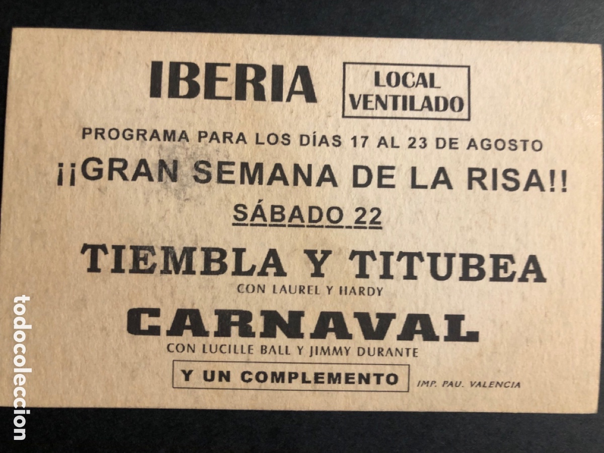 Cine: Programa tarjeta facsimil carnaval lucille ball - Foto 2