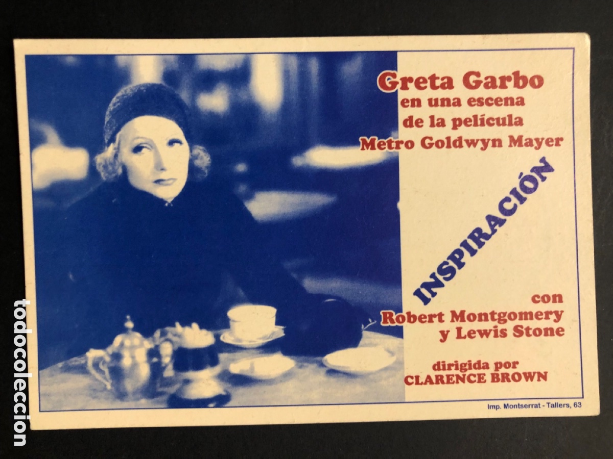 Cine: Programa facsimil inspiraci&oacute;n Greta garbo - Foto 1