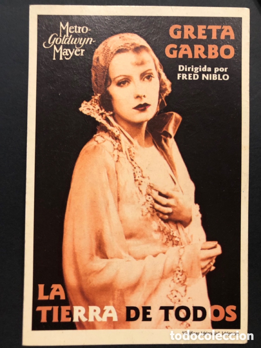 Cine: Programa facsimil Greta Garbo la tierra de todos - Foto 1