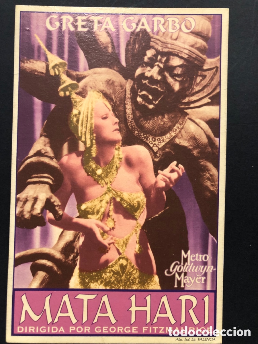 Cine: Programa facsimil Greta Garbo mata hari - Foto 1