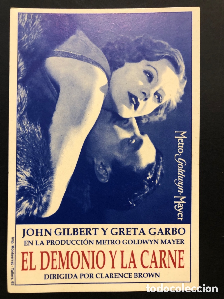 Cine: Programa facsimil Greta Garbo el demonio y la carne - Foto 1