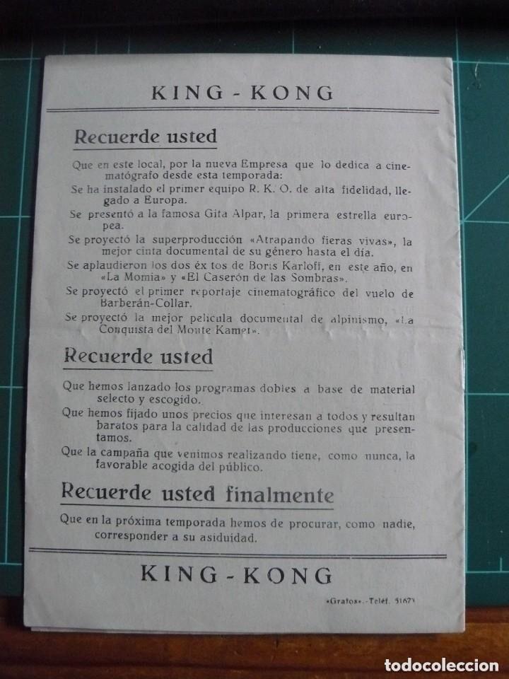 Cine: Programa Oficial el Cine Avenida 1933 - Foto 3