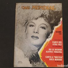 Cine: CINE MUNDIAL - NOVIEMBRE AÑO 1944 - REVISTA ANTIGUA DE CINE -VER FOTOS-(V-24.846)