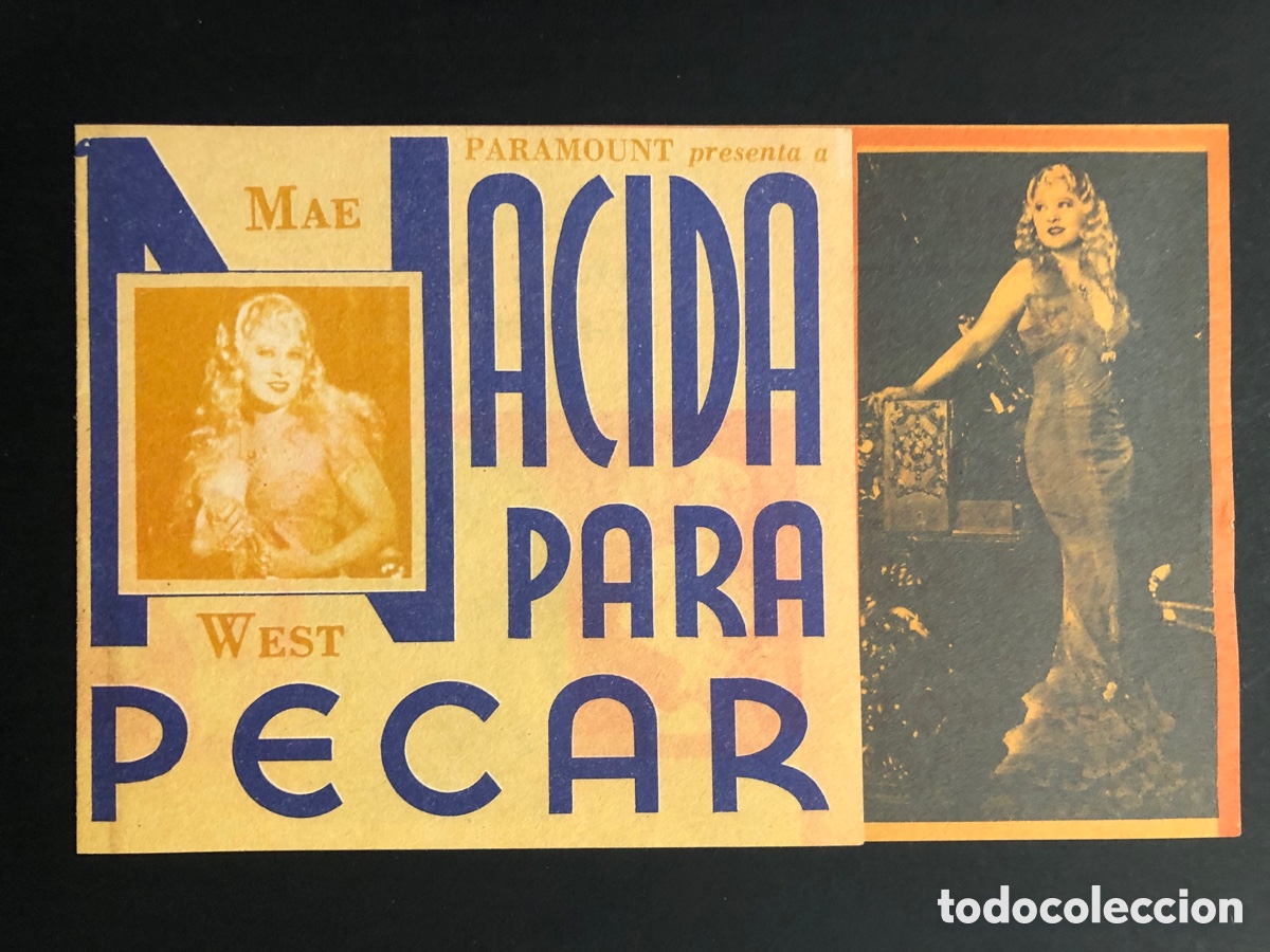 Cine: Programa facsimil nacida para pecar Mae west - Foto 1