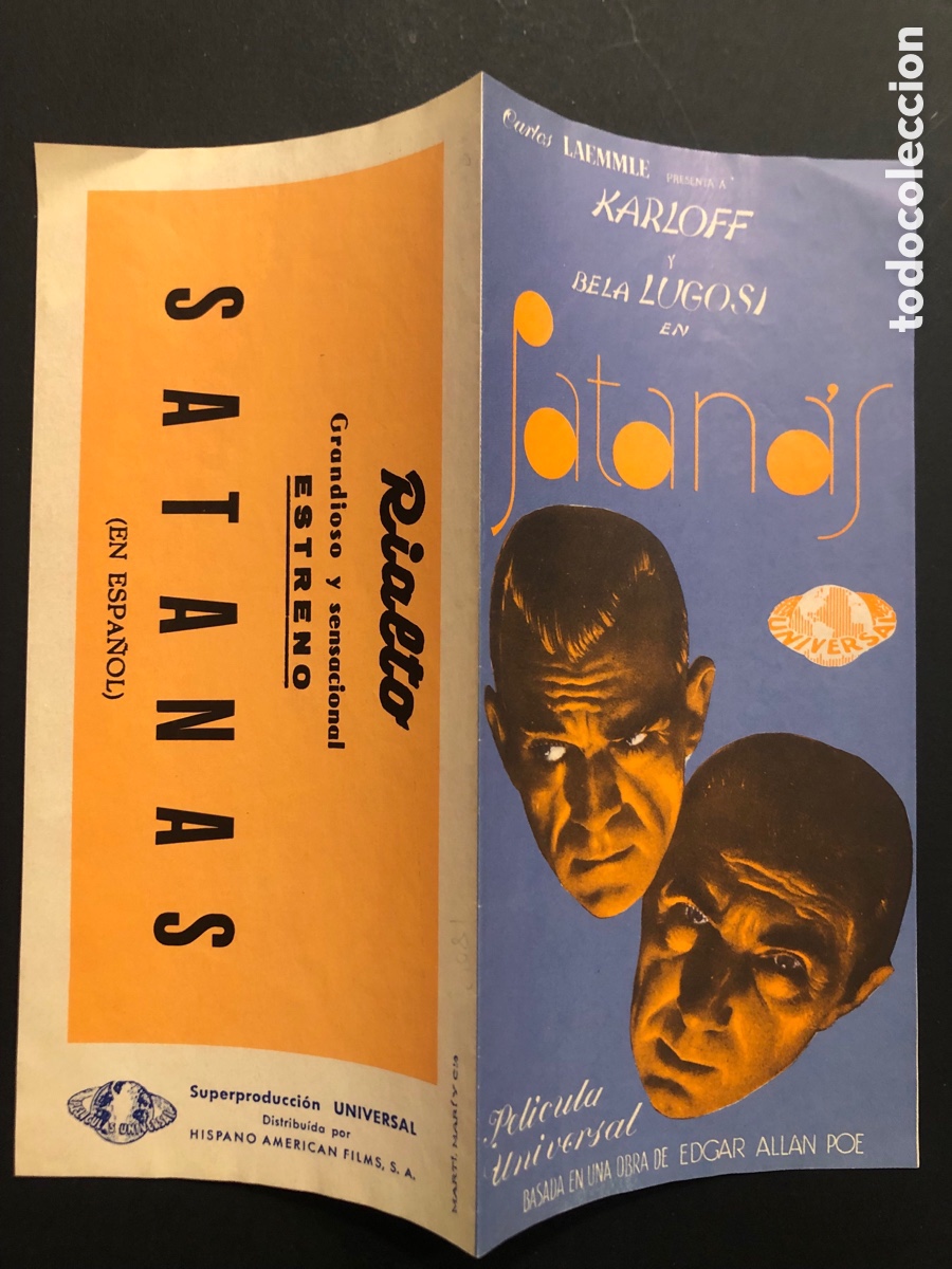 Cine: Programa facsimil satanas boris karloff bela lugosi - Foto 2
