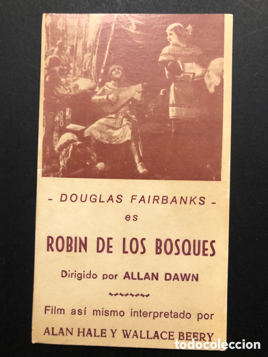 Cine: Programa tarjeta facsimil robin de los bosques douglas fairbanks - Foto 1