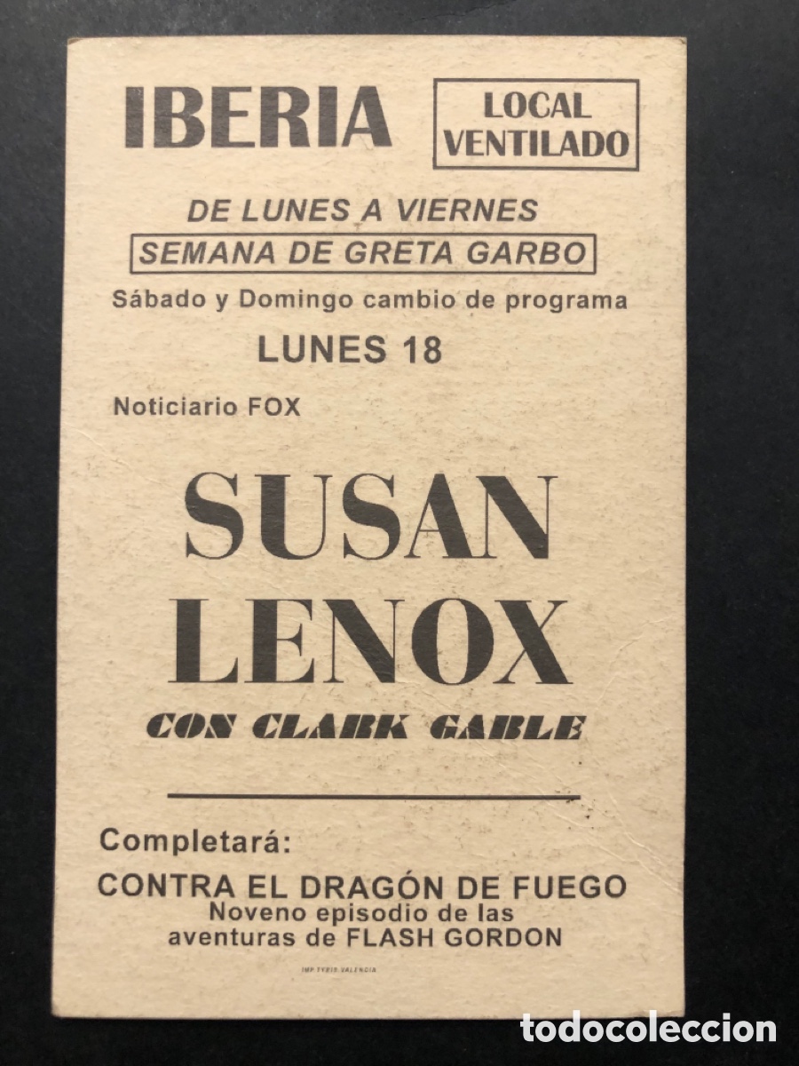Cine: Programa facsimil Greta garbo clark gable Susan lenox - Foto 2