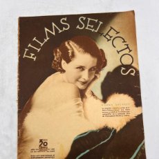 Cine: FILMS SELECTOS. AÑO VII. Nº 280. 29 FEBRERO 1936. NORMA SHEARER EN PORTADA. PRO CINE. LEER