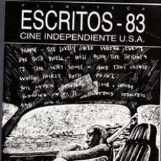 Cine: FILMOTECA. ESCRITOS 83. CAJA ESPAÑA. VALLADOLID. CINE INDEPENDIENTE U.S.A.