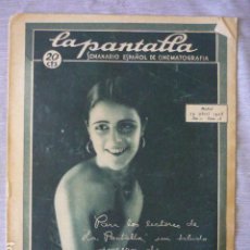 Cinema: LA PANTALLA REVISTA Nº 18 1928 IMPERIO ARGENTINA
