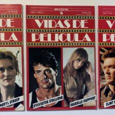 Cine: VIDAS DE PELÍCULA / LOS 3 PRIMEROS EJEMPLARES / BRUGUERA 1986 / SIN USAR / CLINT EASTWOOD - STALLONE