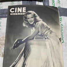 Cine: 1952 REVISTA CINE MUNDO # 15 ANNE FRANCIS ON COVER ANGEL PICAZO