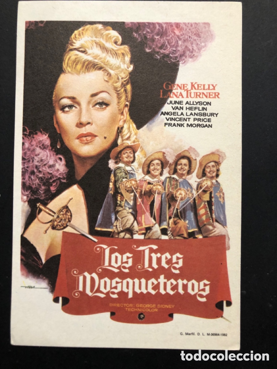 Cine: Programa los tres mosqueteros lana turner A6 - Foto 1