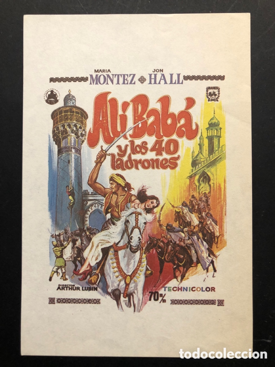 Cine: Programa Ali baba y los 40 ladrones mar&iacute;a montez A6 - Foto 1