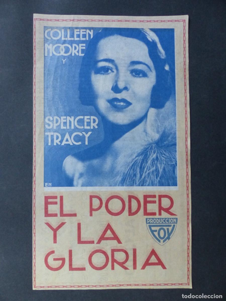 Cine: Cartel EL PODER Y LA GLORIA, COLLEN MOORE, SPENCER TRACY - Foto 1