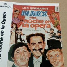 Cine: DISEÑO Y MONTAJE CARÁTULA VHS EDICIÓN PIRATA LOS HERMANOS MARX UNA NOCHE EN LA ÓPERA