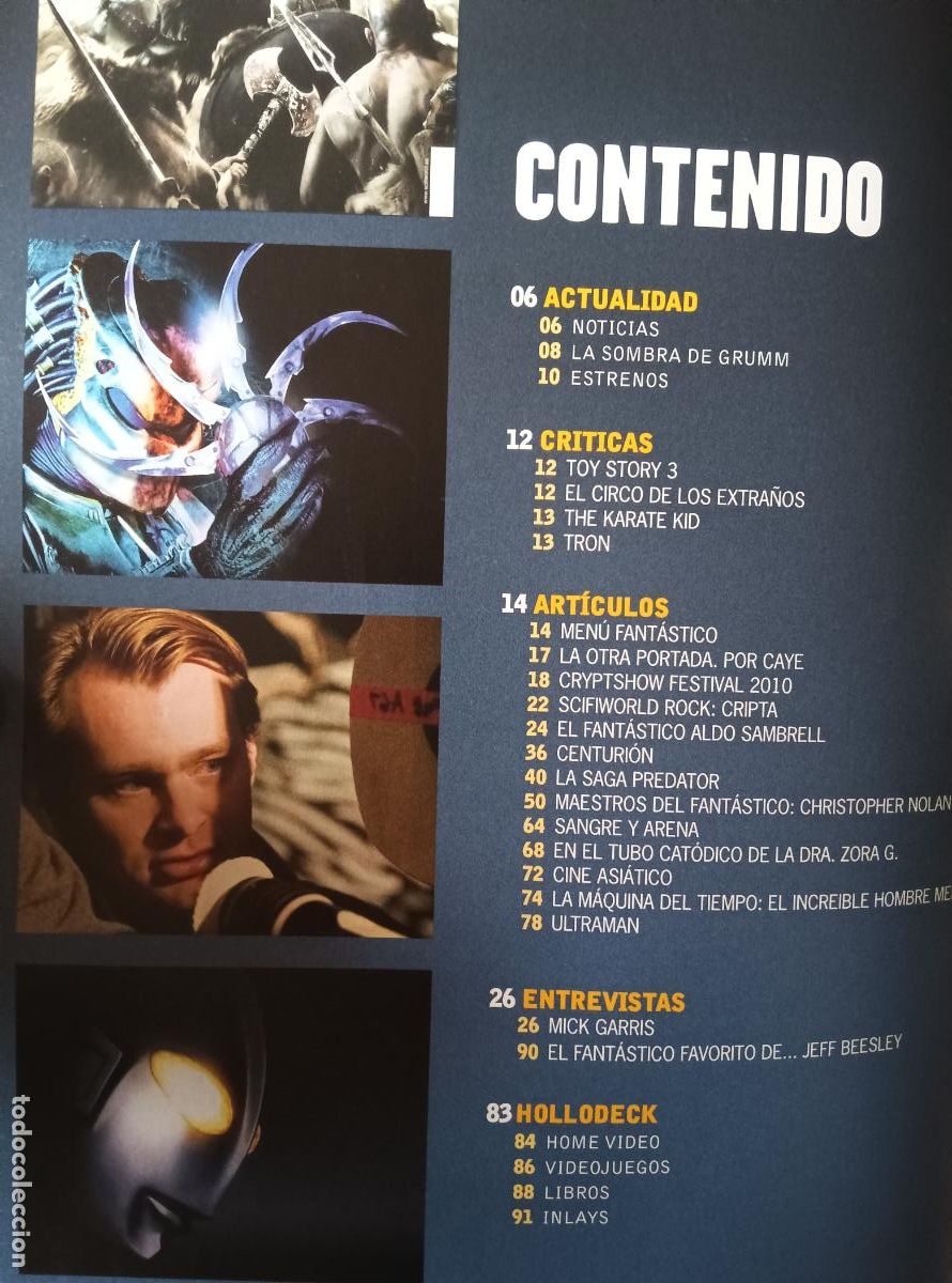 Cine: SCIFIWORLD 29 de 2010 CENTURION- PREDATOR- CHRISTOPHER NOLAN- ULTRAMAN- MICK GARRIS- CRIPTA- TERROR - Foto 2