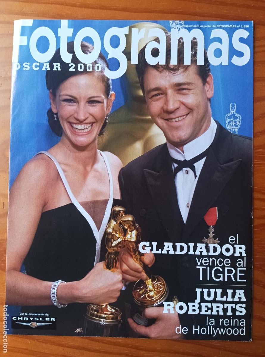 Cine: FOTOGRAMAS OSCAR 2000, GLADIATOR, RUSSELL CROWE, JULIA ROBERTS, SODERBERGH, JAVIER BARDEM... - Foto 1
