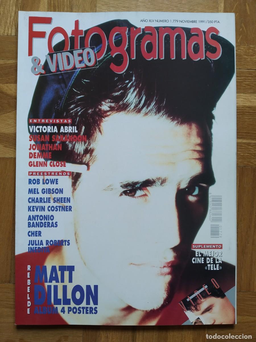 Cine: REVISTA FOTOGRAMAS 1779 MATT DILLON SUSAN SARANDON VICTORIA ABRIL RIDLEY SCOTT GEENA DAVIS CHER +