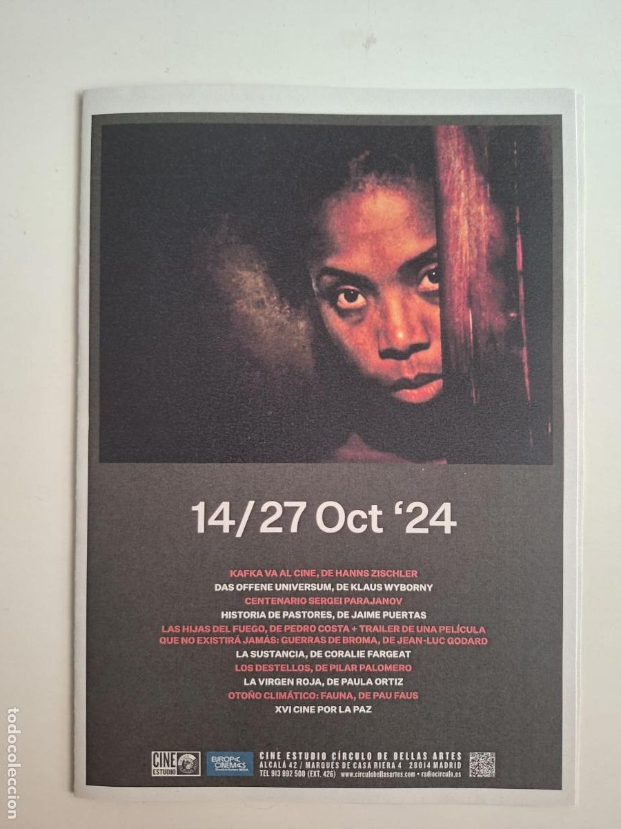 Kino: Programaci&oacute;n Cine Estudio C&iacute;rculo de Bellas Artes Madrid 14/27 octubre 2024