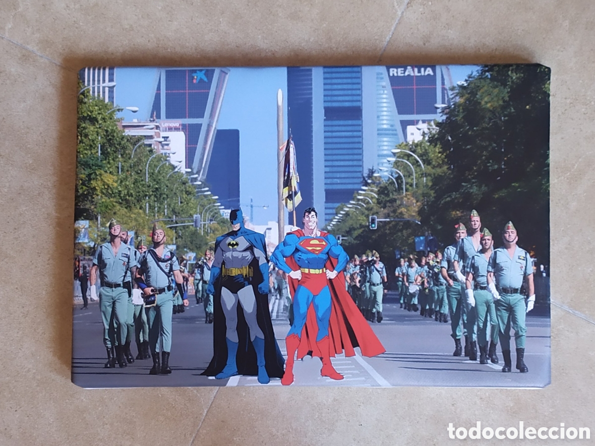 Cine: Cuadro SUPERM&Aacute;N y BATMAN con la Legi&oacute;n - Foto 1