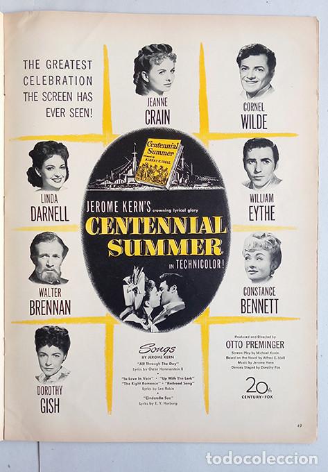 Kino: Centennial Summer. Otto Preminger. Sucedi&oacute; en verano, 1946. Jeanne Crain, Cornel Wilde, Linda Darnel