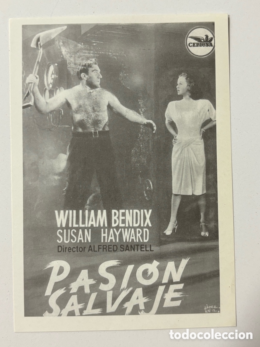 Cine: Programa pasi&oacute;n salvaje William bendix Susan hayward A14 - Foto 1