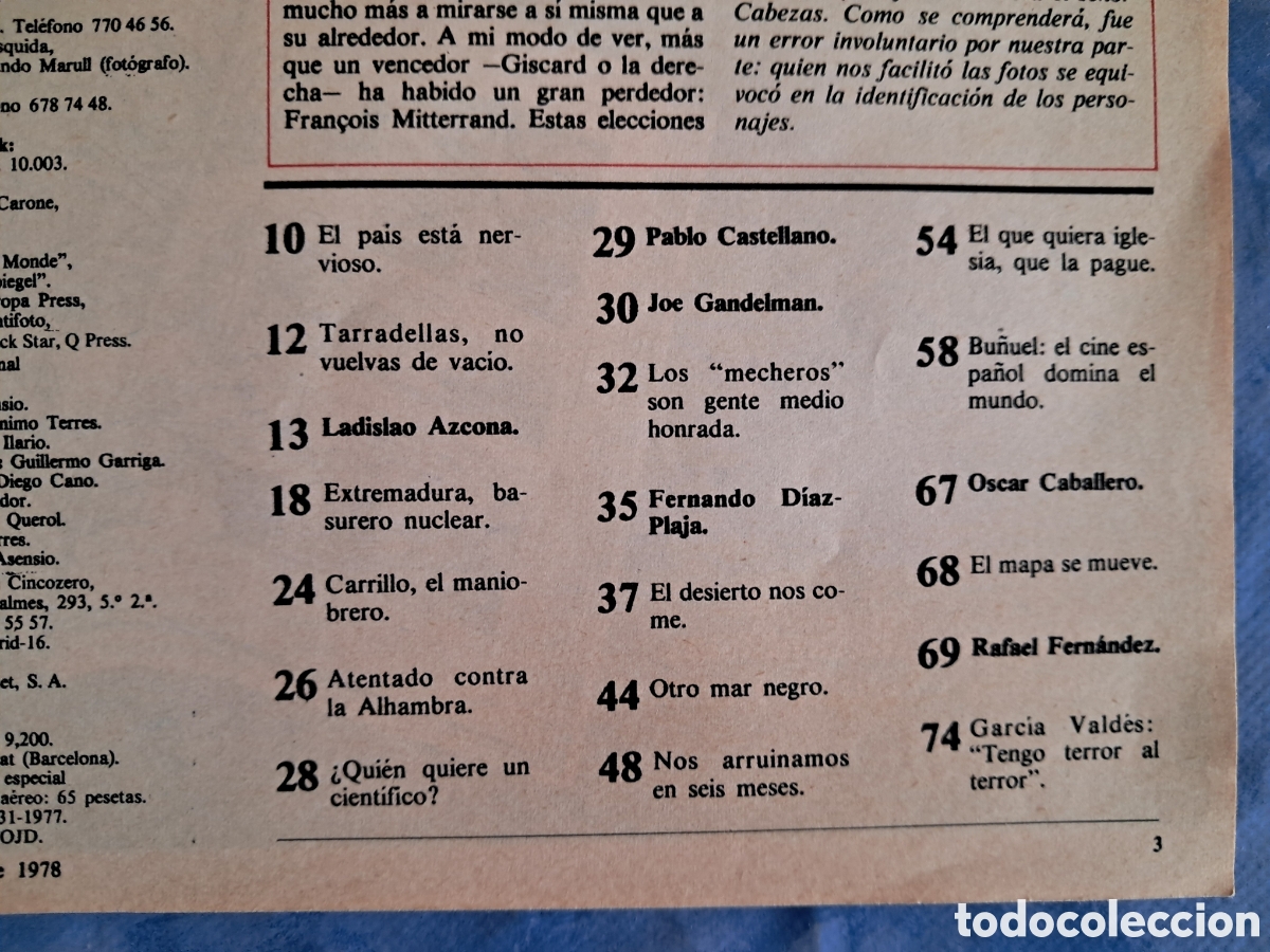 Cine: Revista QU&Eacute; Luis Bu&ntilde;uel 1978 - Foto 5