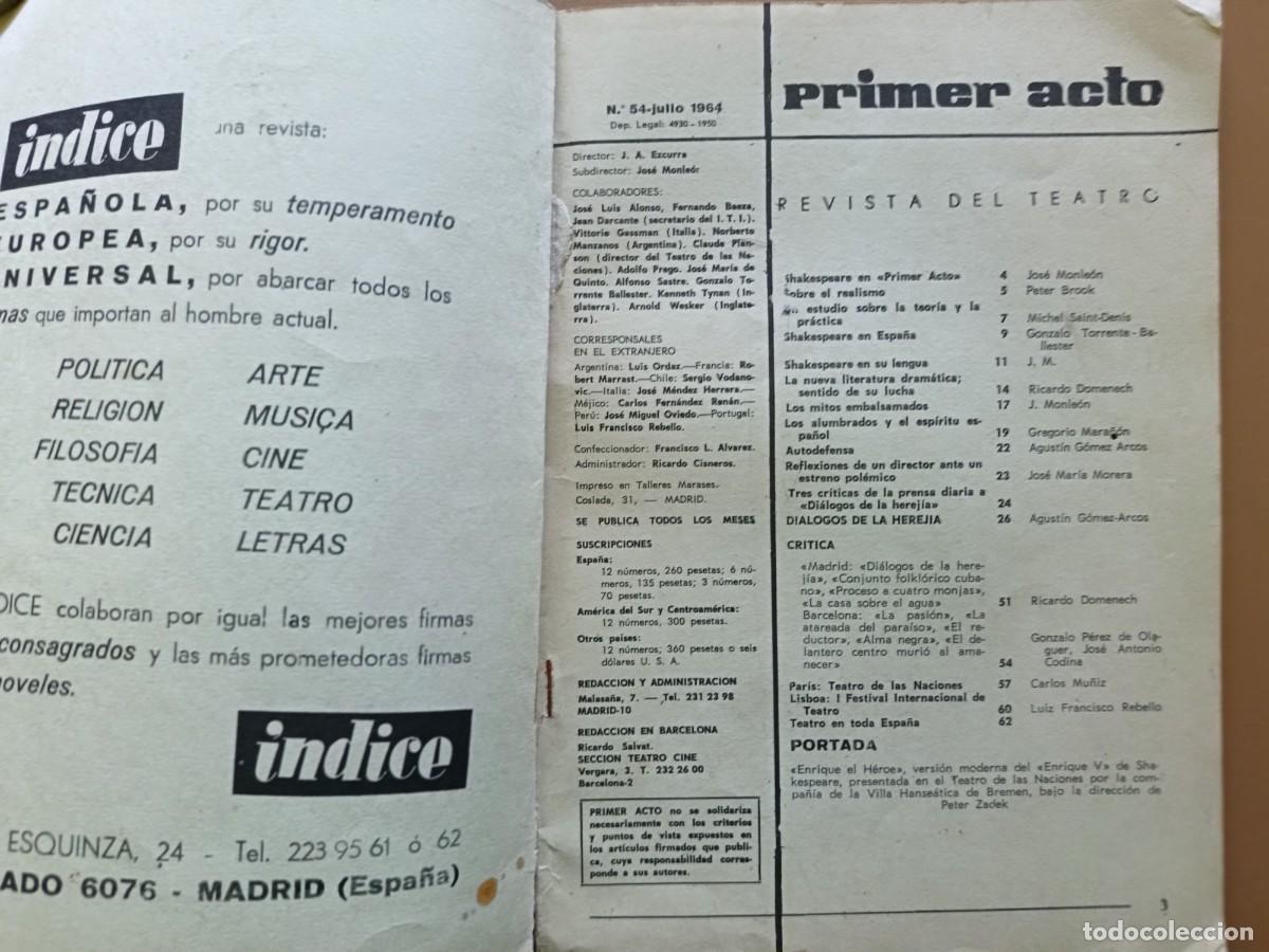 Cine: PRIMER ACTO- 54 - 1964 - Foto 2