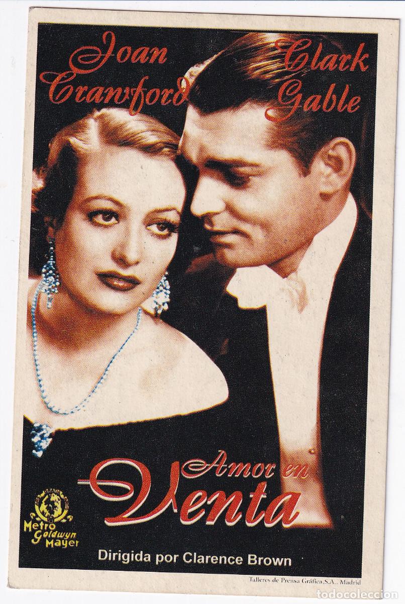 Cine: CINE.- Programa de Cine Facs&iacute;mil. Amor en Venta. Joan Crawford / Clark Gable. - Foto 1