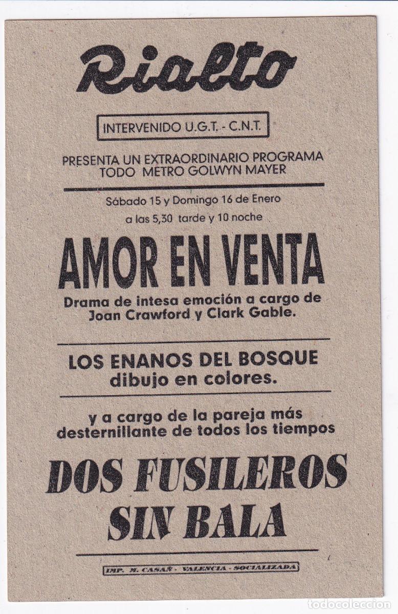Cine: CINE.- Programa de Cine Facs&iacute;mil. Amor en Venta. Joan Crawford / Clark Gable. - Foto 2