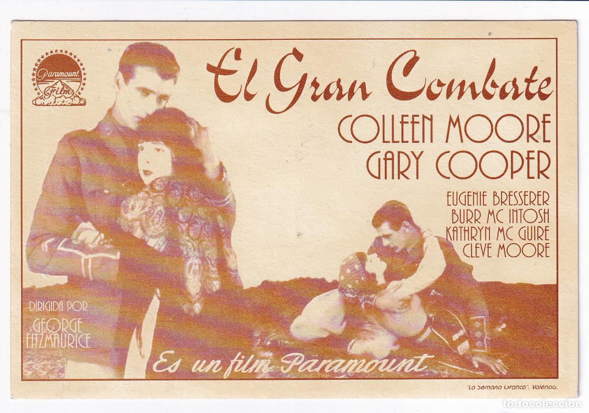 Cine: CINE.- Programa de Cine Facs&iacute;mil. El Gran Combate. Colleen Moore / Gary Cooper. - Foto 1