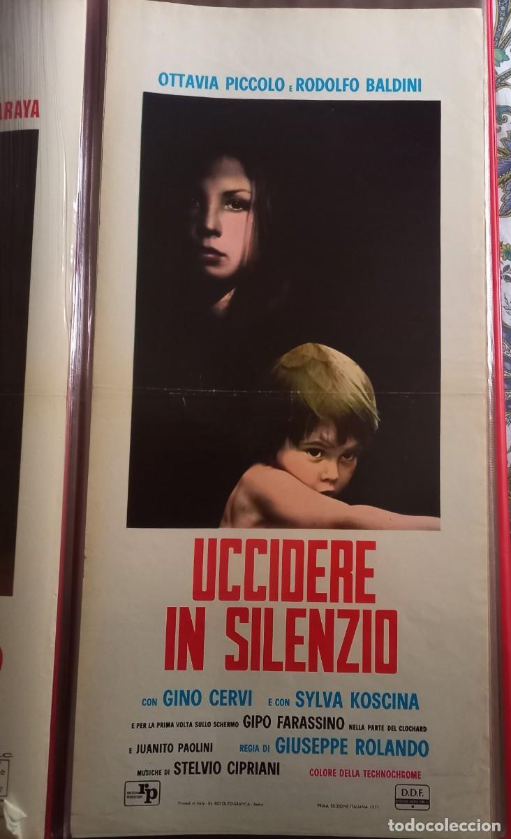 Kino: UCCIDERE IN SILENZIO 1972 POSTER cm. 33X70 OTTAVIA PICCOLO RODOLFO BANDINI SYLVA KOSCINA